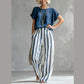 ⏳🔥LIMITED-TIME 50% OFF! 👗 Women’s Casual Solid Top & Striped Wide-Leg Pants – Chic & Comfortable ✨