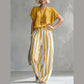 ⏳🔥LIMITED-TIME 50% OFF! 👗 Women’s Casual Solid Top & Striped Wide-Leg Pants – Chic & Comfortable ✨