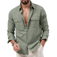 ⏳🔥LIMITED-TIME 50% OFF! 👔 Men’s Casual Long Sleeve Shirt with Pockets – Comfortable & Stylish ✨