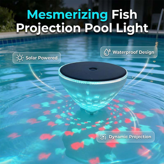 🥳2026 HOT SALE🥳💞50K+ SOLD!🐟🌊 50% OFF! Floating Pool Light – No batteries, fish pattern projection. Transforms pool into an aquarium. A garden delight! 🏊‍♂️🎉