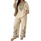 ⏳Limited-time 50% off⏰Women's Long Sleeve Blouse & Wide-Leg Pants Set👚👖
