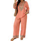 ⏳Limited-time 50% off⏰Women's Long Sleeve Blouse & Wide-Leg Pants Set👚👖