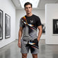 ⏳🔥LIMITED-TIME 50% OFF! 👕 Men’s Abstract Print T-Shirt & Shorts Set – Bold Style & Summer Comfort ✨