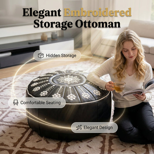 🥳2026 HOT SALE🥳💞50K+ SOLD!🏡🔊 50% OFF! 🧺 Hide the Clutter, Upgrade Your Space  ✨ Elegant Storage Ottoman with Hidden Storage & Extra Seating