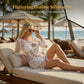 🌊🩱 Saída de Praia Boho de Crochê com Franjas – Leve, Fluida e Estilo Chic de Verão