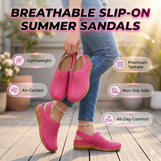 🏖️HOT DEAL 50% OFF! 👡 Women’s Perforated Sandals – All-Day Comfort with a Chic Lift 💖