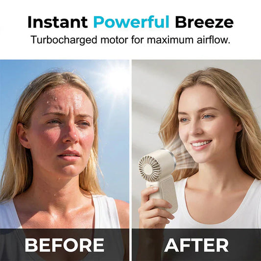 ❄️ Keep Your Kids Cool Anywhere This Summer  Portable Mini Fan With Powerful Turbo Airflow & All-Day Cooling Comfort