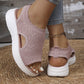 👡 Sandálias plataforma femininas em malha respirável – conforto, leveza e estilo para o dia a dia! ☀️💨
