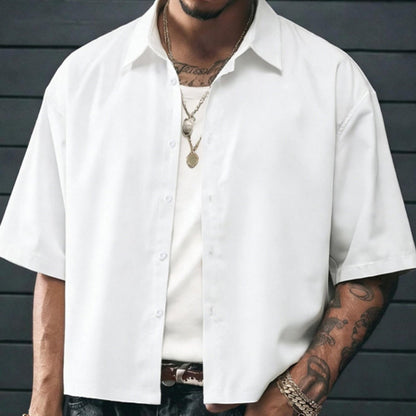 ⏳🔥LIMITED-TIME 50% OFF! 👔 Men’s Minimalist Short Sleeve Button-Up Shirt – Sleek, Stylish & Effortless ✨