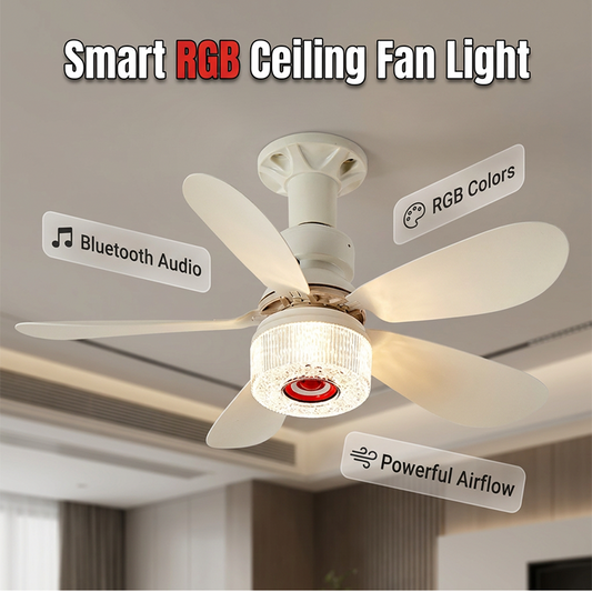 ⏳🔥LIMITED-TIME 50% OFF! 🌬️ 3-in-1 Ceiling Fan with Light & Bluetooth Speaker – Cool, Bright & Entertaining 🎵✨