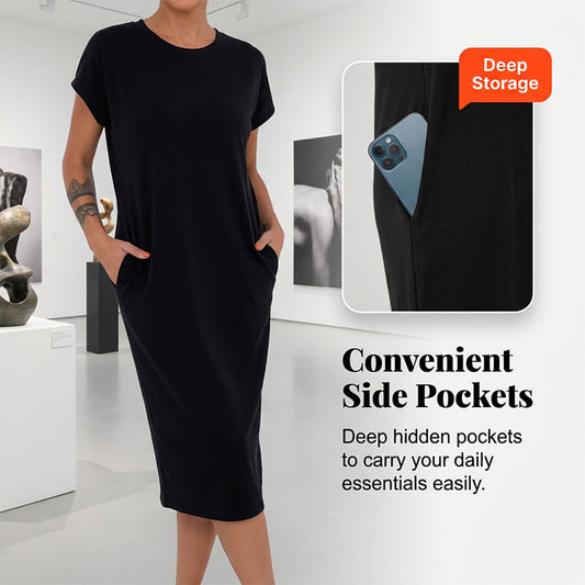 🌺 O produto mais vendido do verão -55 % 💐 Vestido casual de manga curta para mulhe