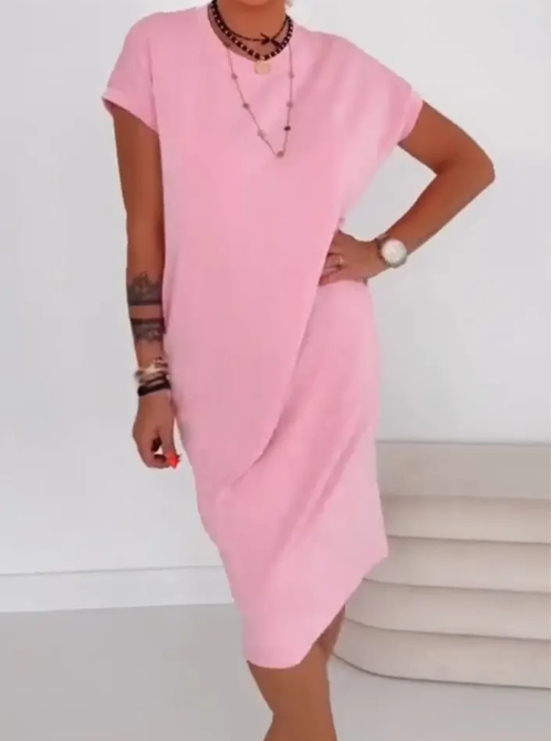 🌺 O produto mais vendido do verão -55 % 💐 Vestido casual de manga curta para mulhe