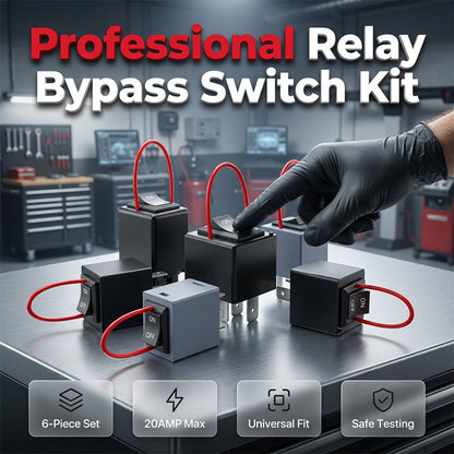 🔧 Diagnose Relay-Controlled Circuits Faster & Easier  6-Piece Relay Bypass Switch Kit for Automotive Testing