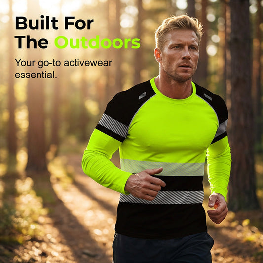 ✨🏃 Camisa esportiva de alta visibilidade leve, respirável e ideal para atividades ao ar livre