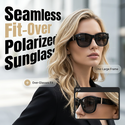 🕶️ Óculos de Sol Polarizados Oversize UV400 – Proteção Total com Estilo Elegante e Moderno