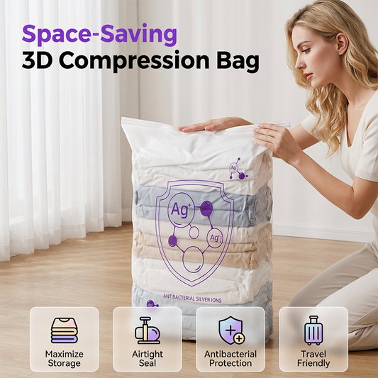 📦✨ Saco de compressão para roupas e edredons – economize até 80% de espaço no armário