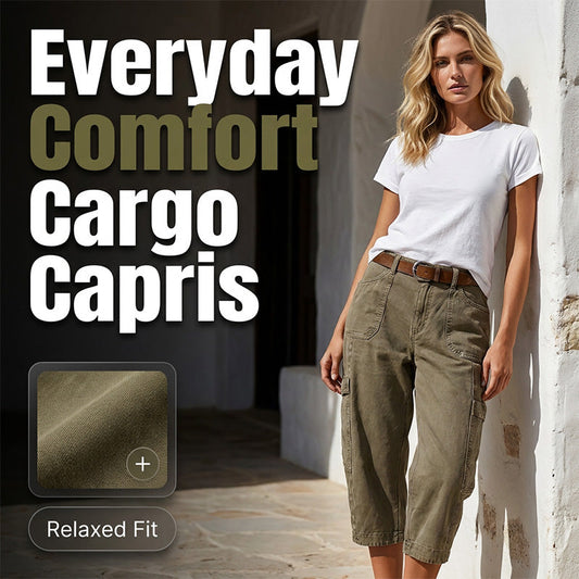 ✨👖 Calça cargo capri feminina confortável – estilo e praticidade para o dia a dia