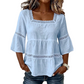 👚🌿 Blusa boho feminina de verão – leve, rendada e respirável