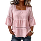 👚🌿 Blusa boho feminina de verão – leve, rendada e respirável