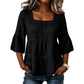 👚🌿 Blusa boho feminina de verão – leve, rendada e respirável