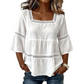 👚🌿 Blusa boho feminina de verão – leve, rendada e respirável