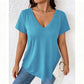 👚✨ Blusa Feminina Casual com Decote em V – Leve, Elegante e Confortável Para o Dia a Dia
