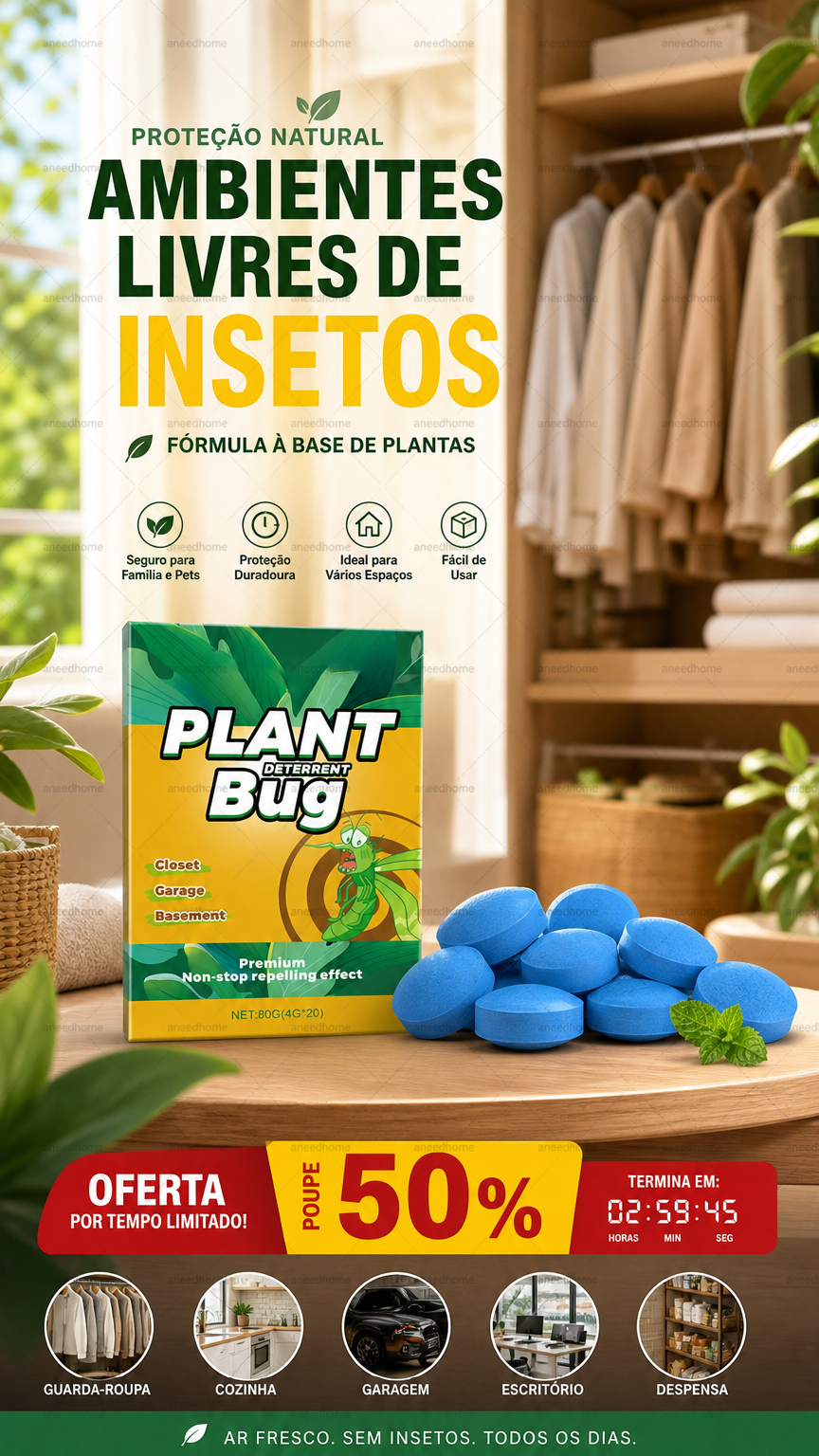 🏠🛡️ 50% DE DESCONTO – Repelente Multiusos Contra Pragas | Seguro para pets e animais, sem veneno & eficaz dentro e fora de casa 🐾✅