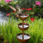 🌿🐦 Bebedouro de Jardim em Ferro Rústico – Fonte Decorativa para Atração de Pássaros