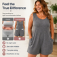 ✨👗 Macacão Feminino Plus Size Sem Mangas – Conforto, Elegância e Caimento Fluido com Bolsos