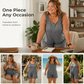 ✨👗 Macacão Feminino Plus Size Sem Mangas – Conforto, Elegância e Caimento Fluido com Bolsos