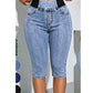 ✨👖 Calça capri jeans feminina cintura alta modeladora confortável e estilosa