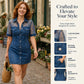 💙 Vestido Curto Feminino Jeans com Renda Transparente – Estilo Sexy e Moderno com 50% OFF + Frete Grátis