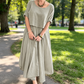 👗🌿 Conjunto Feminino de Verão 2 Peças – Blusa Solta + Saia Fluida Respirável para Elegância Sem Esforço