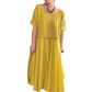 👗🌿 Conjunto Feminino de Verão 2 Peças – Blusa Solta + Saia Fluida Respirável para Elegância Sem Esforço