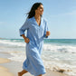 🔥Women’s V-Neck Cotton Linen A Line Dress