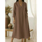 🔥Women’s V-Neck Cotton Linen A Line Dress