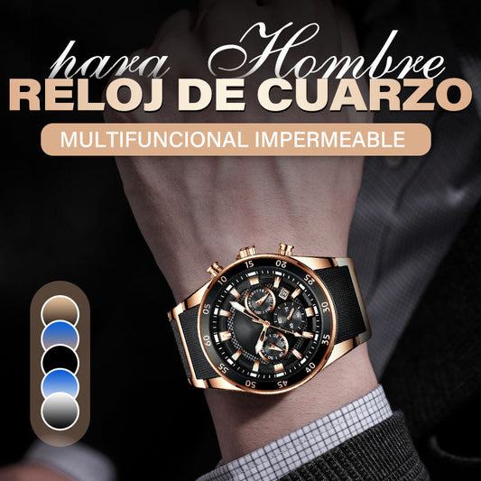 ✨⌚ Relógio masculino de quartzo à prova d’água elegante e multifuncional
