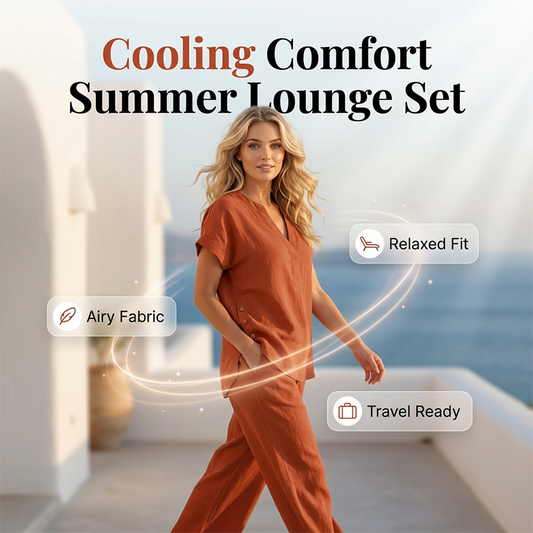 🌿☀️ Conjunto feminino de verão 2 peças – leve, elegante e confortável para viagens
