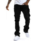 👖 Calça Jeans Masculina Flare Destroyed – Estilo Urbano, Conforto e Design Moderno com Franjas