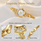 💎 Relógio Feminino Luxuoso Dourado com Cristais – Elegância Sofisticada para Dia e Noite