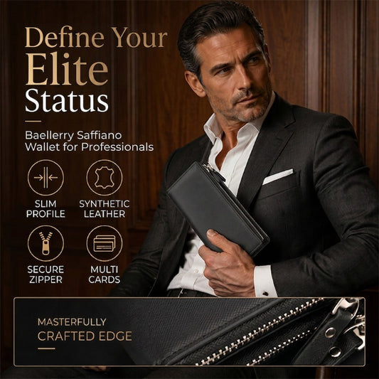 💼 Carteira Masculina Longa Slim em Couro Premium – Elegância, Segurança RFID e Design Ultrafino