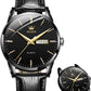 ⌚✨ Relógio Masculino Clássico com Dia e Data – Elegância em Aço Inoxidável