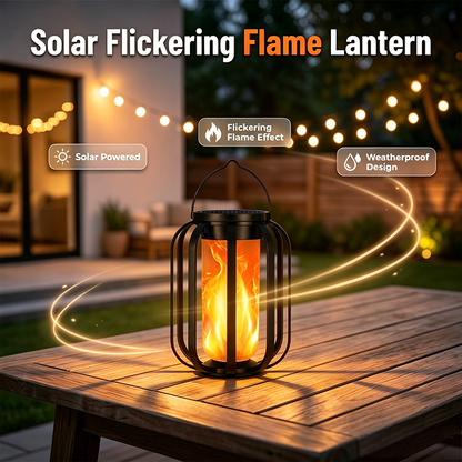 🔥✨ Lanterna Solar com Efeito de Chama – Crie um ambiente aconchegante no jardim, varanda ou acampamento sem gastar energia
