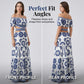 🌺✨ Vestido Maxi Resort floral com recorte na cintura – elegância leve para o verão