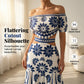 🌺✨ Vestido Maxi Resort floral com recorte na cintura – elegância leve para o verão