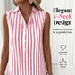 🌿 Vestido Camisa Listrado Sem Mangas – Elegância Leve para o Verão