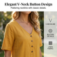 🌞👗 Vestido de Verão Feminino com Decote em V e Bolsos – Leve, Solto e Respirável para Máximo Conforto nas Férias
