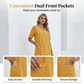 🌞👗 Vestido de Verão Feminino com Decote em V e Bolsos – Leve, Solto e Respirável para Máximo Conforto nas Férias