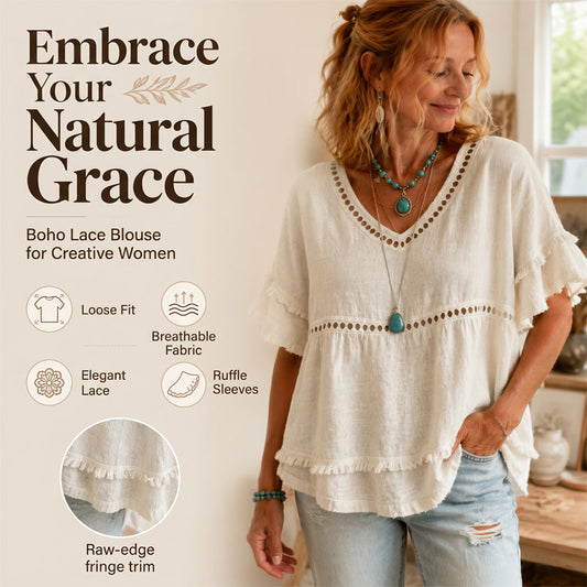 🌿👚 Blusa feminina boho com franjas vazadas – estilo leve e elegante