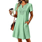 👗✨ Vestido boho feminino decote em V com renda – leve e elegante